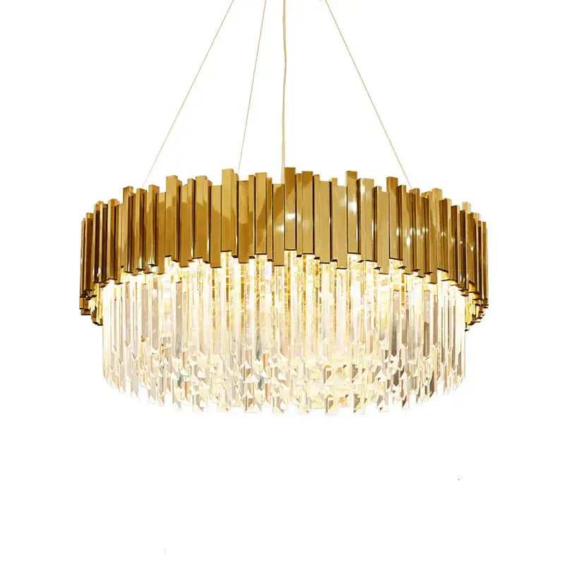 DecorBites™ Art Deco Crystal LED Chandelier - 4 Tier Gold Silver Designer Lighting