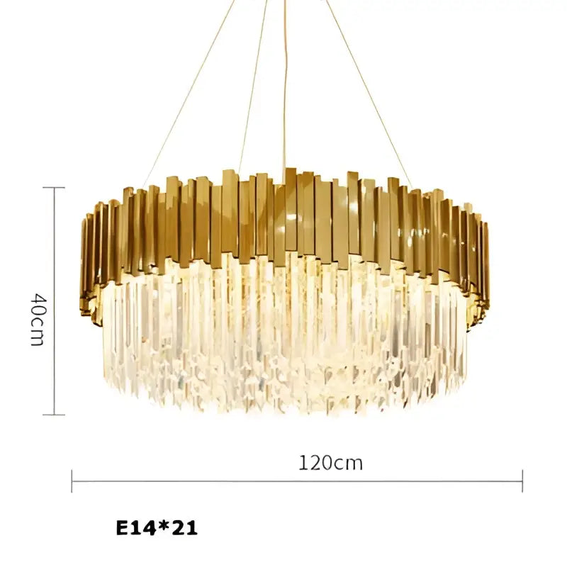DecorBites™ Art Deco Crystal LED Chandelier - 4 Tier Gold Silver Designer Lighting