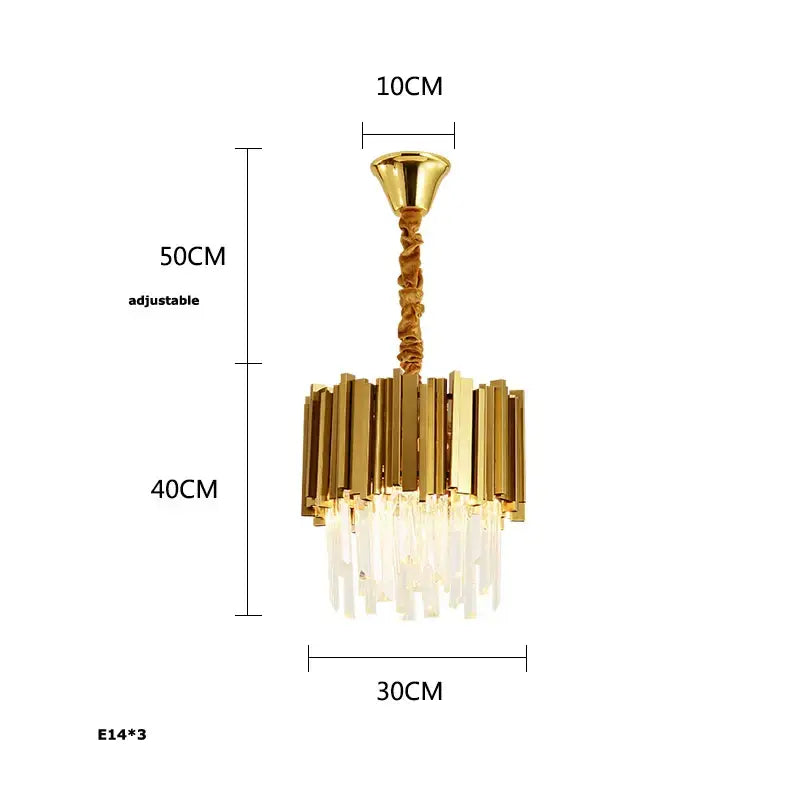 DecorBites™ Art Deco Crystal LED Chandelier - 4 Tier Gold Silver Designer Lighting