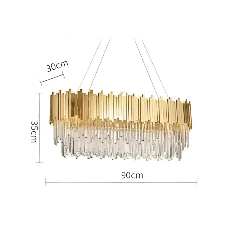 DecorBites™ Art Deco Crystal LED Chandelier - 4 Tier Gold Silver Designer Lighting