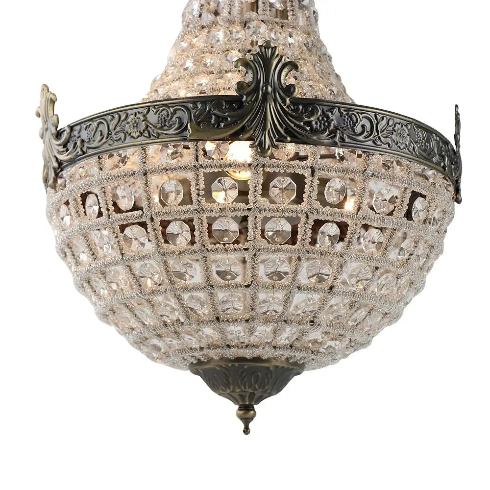 DecorBites™ Art Deco Crystal LED Chandelier in 2 Sizes for Parlor, Bedroom, Lobby, Hotel