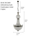 DecorBites™ Art Deco Crystal LED Chandelier in 2 Sizes for Parlor, Bedroom, Lobby, Hotel