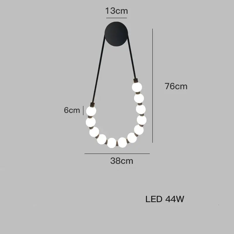 DecorBites™ Art Deco Glass LED Wall Sconce Black Gold Bedroom Corridor Lighting