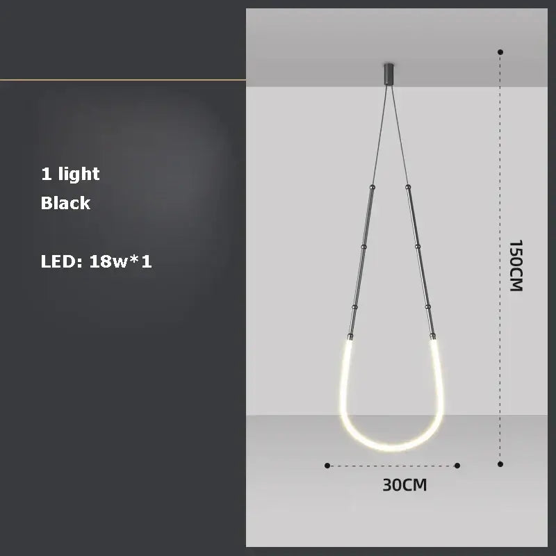 DecorBites™ Art Deco Gold Black LED Designer Pendant Light for Dinning Room