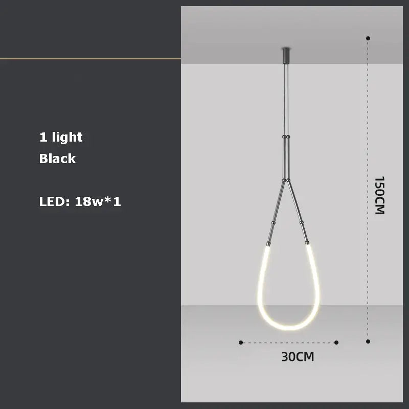 DecorBites™ Art Deco Gold Black LED Designer Pendant Light for Dinning Room