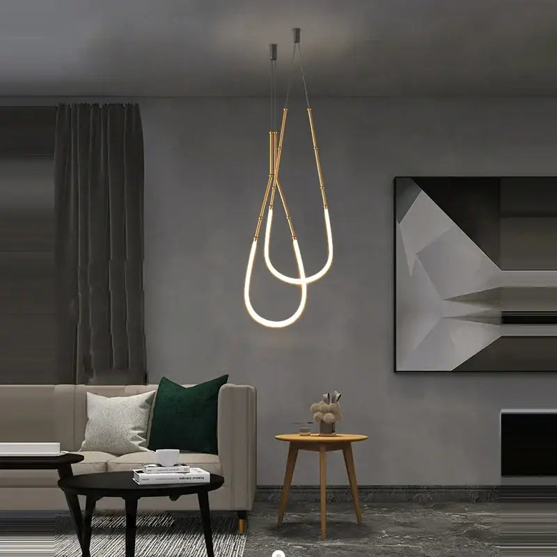 DecorBites™ Art Deco Gold Black LED Designer Pendant Light for Dinning Room