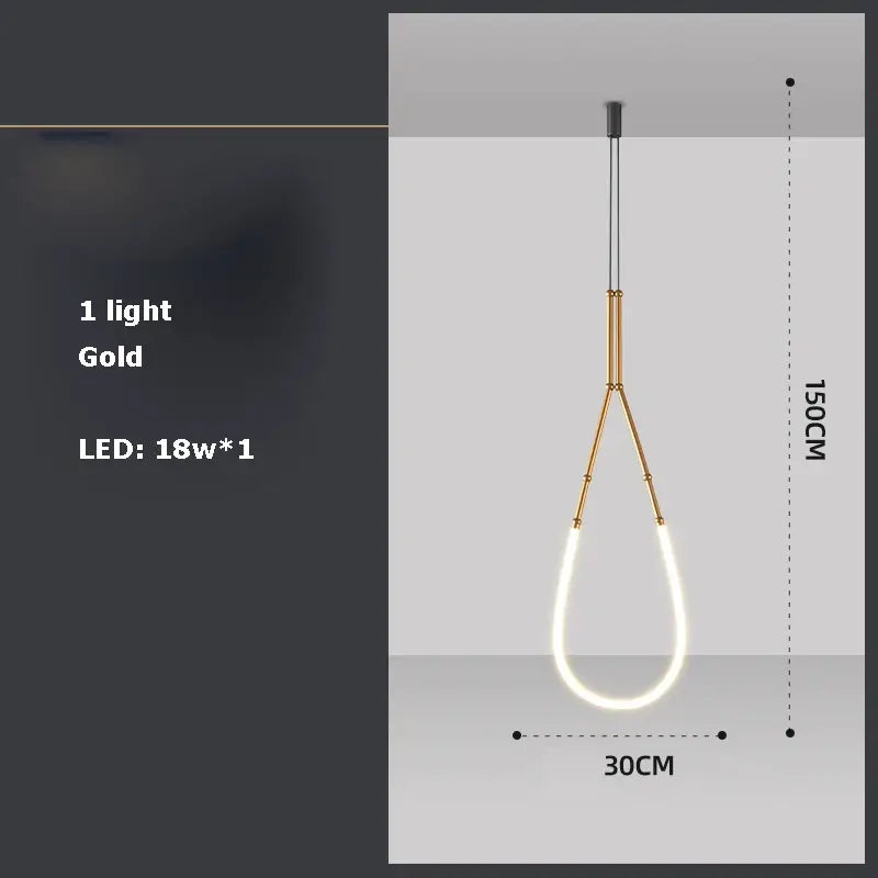 DecorBites™ Art Deco Gold Black LED Designer Pendant Light for Dinning Room