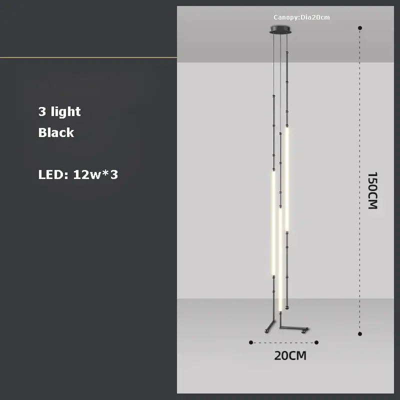 DecorBites™ Art Deco Gold Black LED Designer Pendant Light for Dinning Room