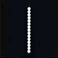 DecorBites™ Art Deco LED Glass Pingpong Pendant Light in Gold Chrome Black.