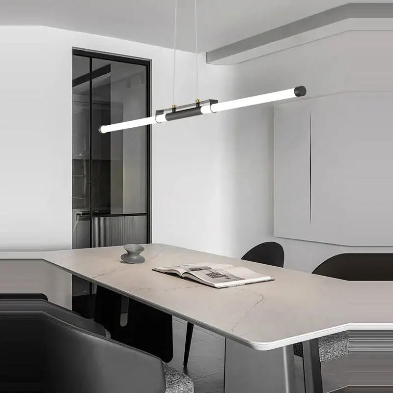 DecorBites™ Art Deco LED Gold Chandelier for Dinning Room