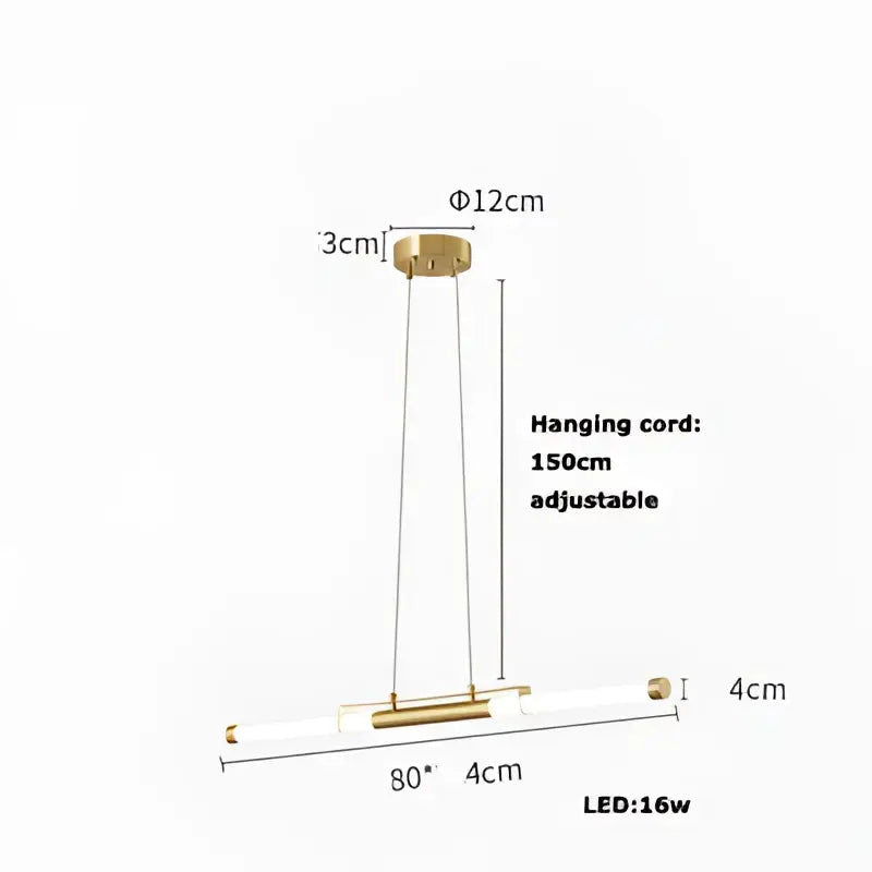 DecorBites™ Art Deco LED Gold Chandelier for Dinning Room