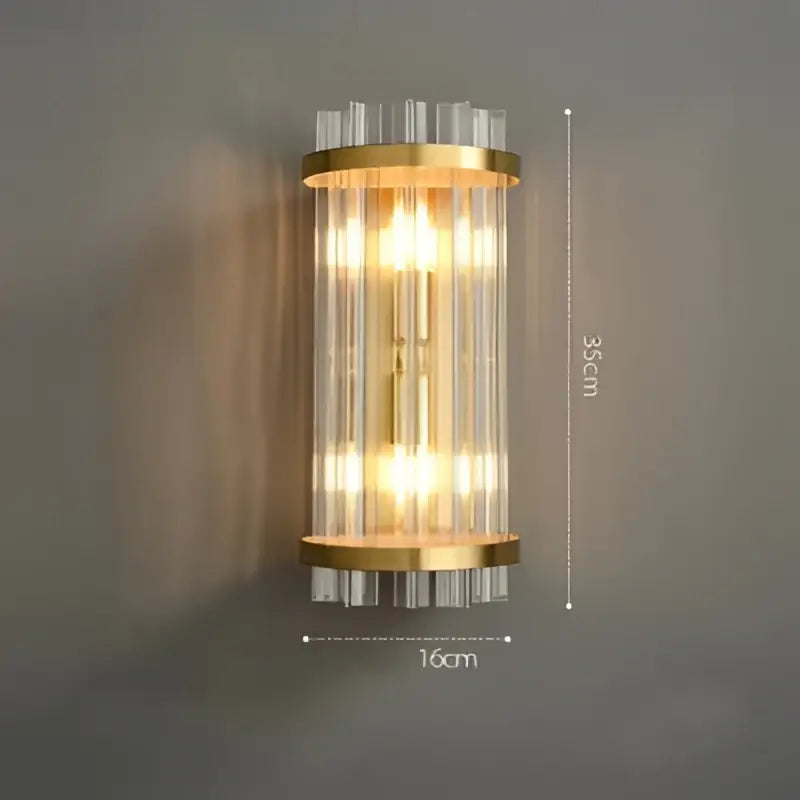 DecorBites™ Art Deco LED Stainless Steel Crystal Wall Sconce, Bedroom Corridor Golden Black Wall Light