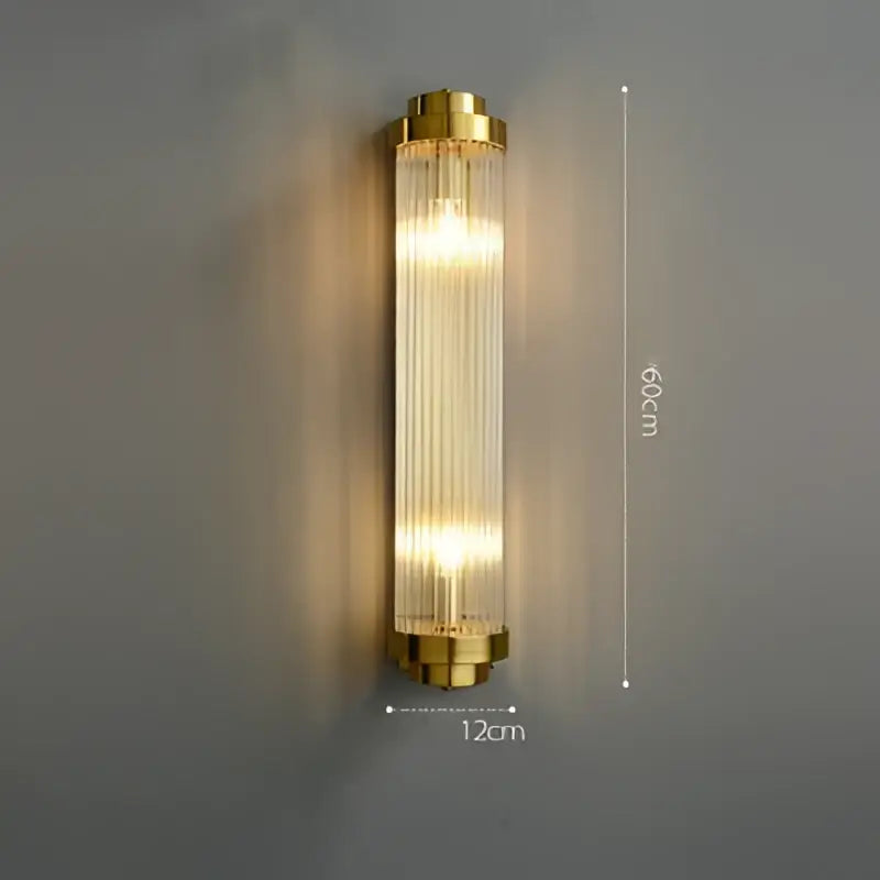 DecorBites™ Art Deco LED Stainless Steel Crystal Wall Sconce, Bedroom Corridor Golden Black Wall Light