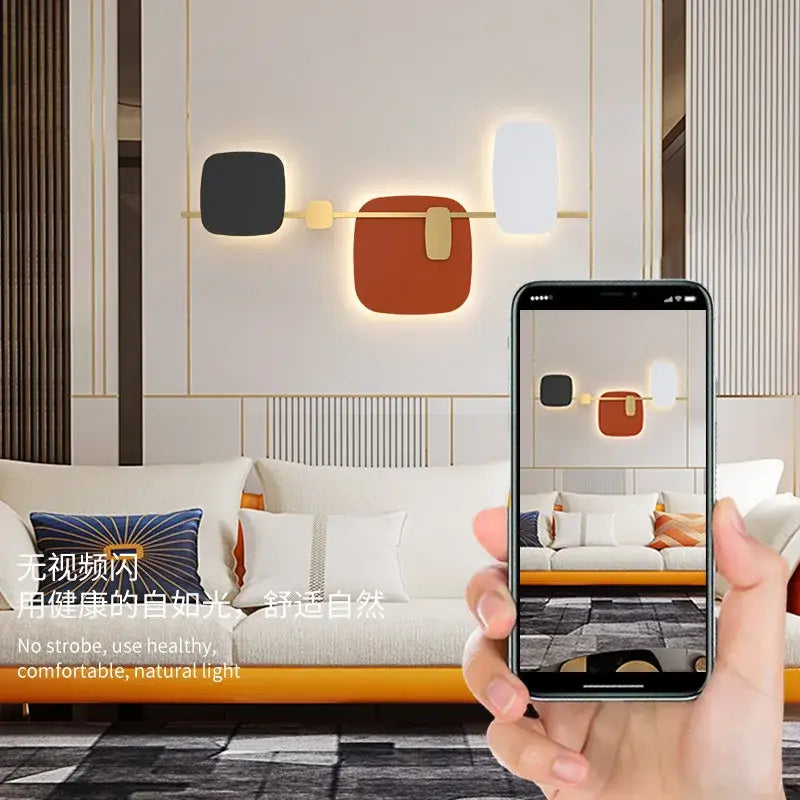 مصباح جداري LED من DecorBites™ آرت ديكو 70/120 سم، شمعدان معدني لغرفة النوم وغرفة المعيشة والفنادق
