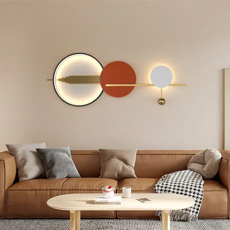 مصباح جداري LED من DecorBites™ آرت ديكو 70/120 سم، شمعدان معدني لغرفة النوم وغرفة المعيشة والفنادق