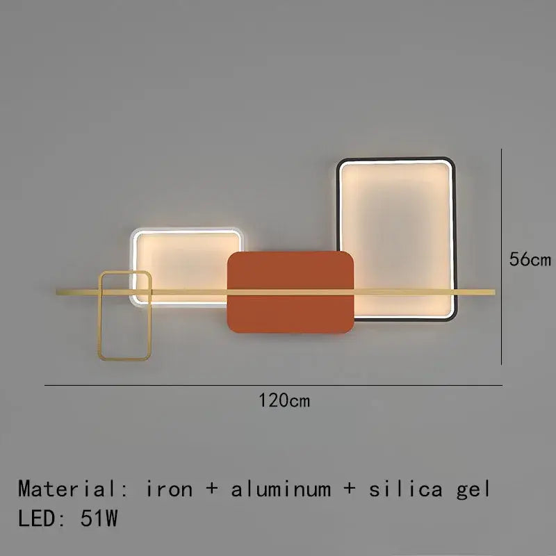 مصباح جداري LED من DecorBites™ آرت ديكو 70/120 سم، شمعدان معدني لغرفة النوم وغرفة المعيشة والفنادق