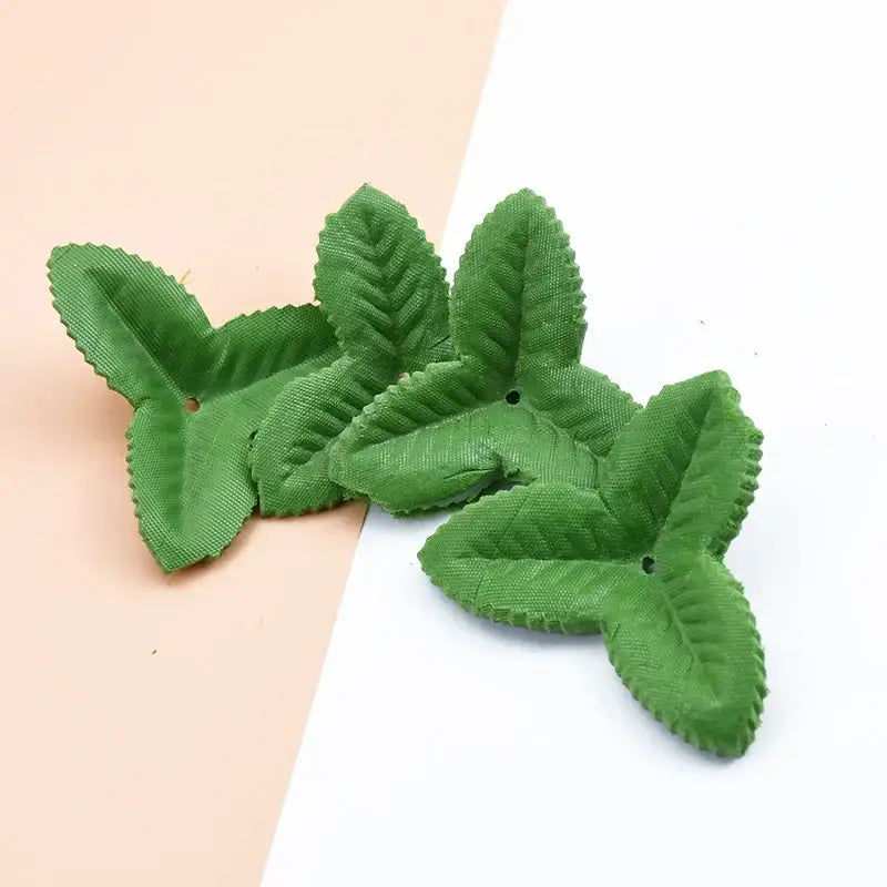 DecorBites™ Artificial Green Leaves Silk Roses for Wedding Home Decor DIY Craft