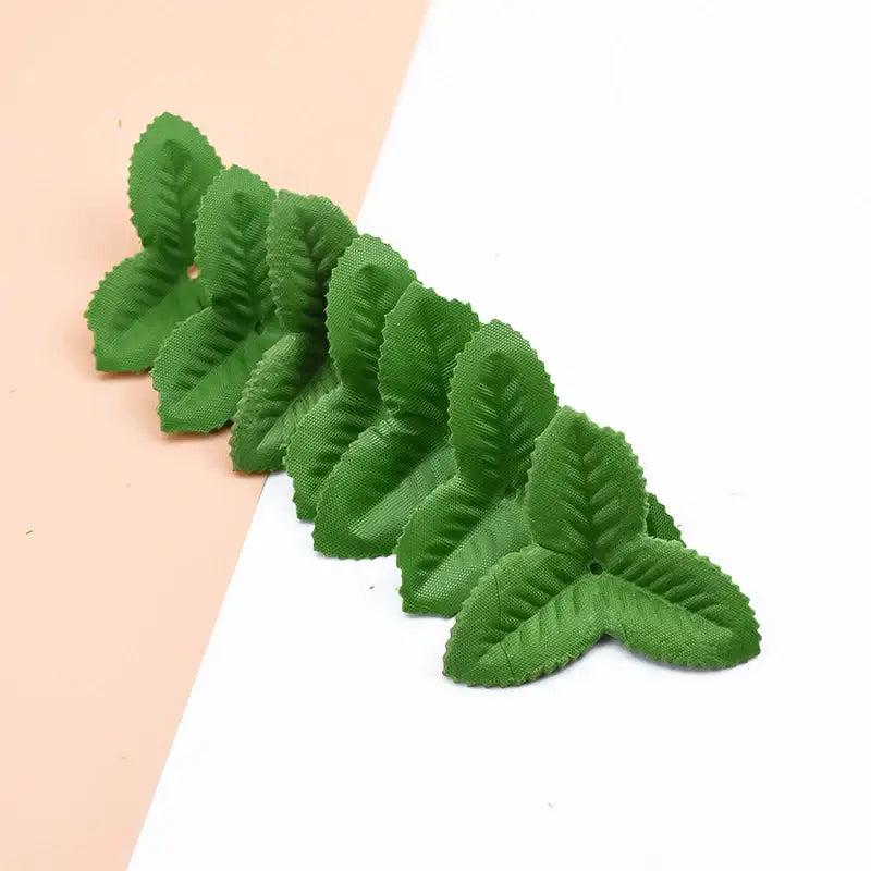 DecorBites™ Artificial Green Leaves Silk Roses for Wedding Home Decor DIY Craft
