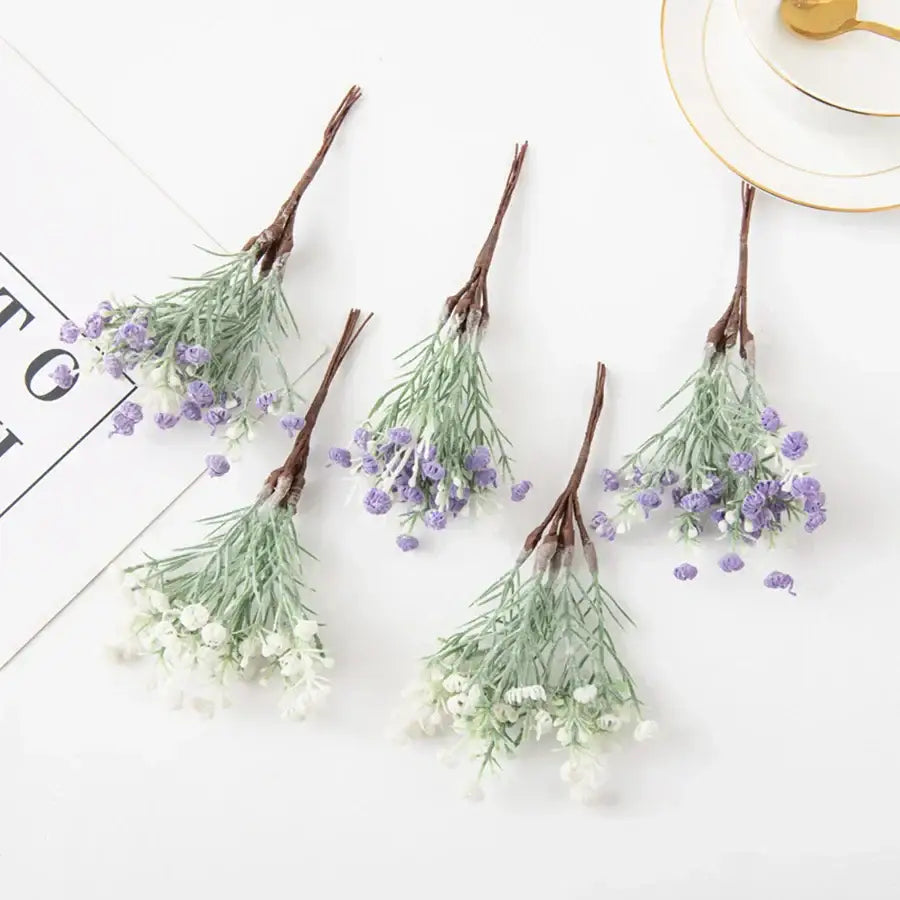 DecorBites™ Artificial Gypsophila Plants for Home Decor, Garden, Wedding - Set of 12