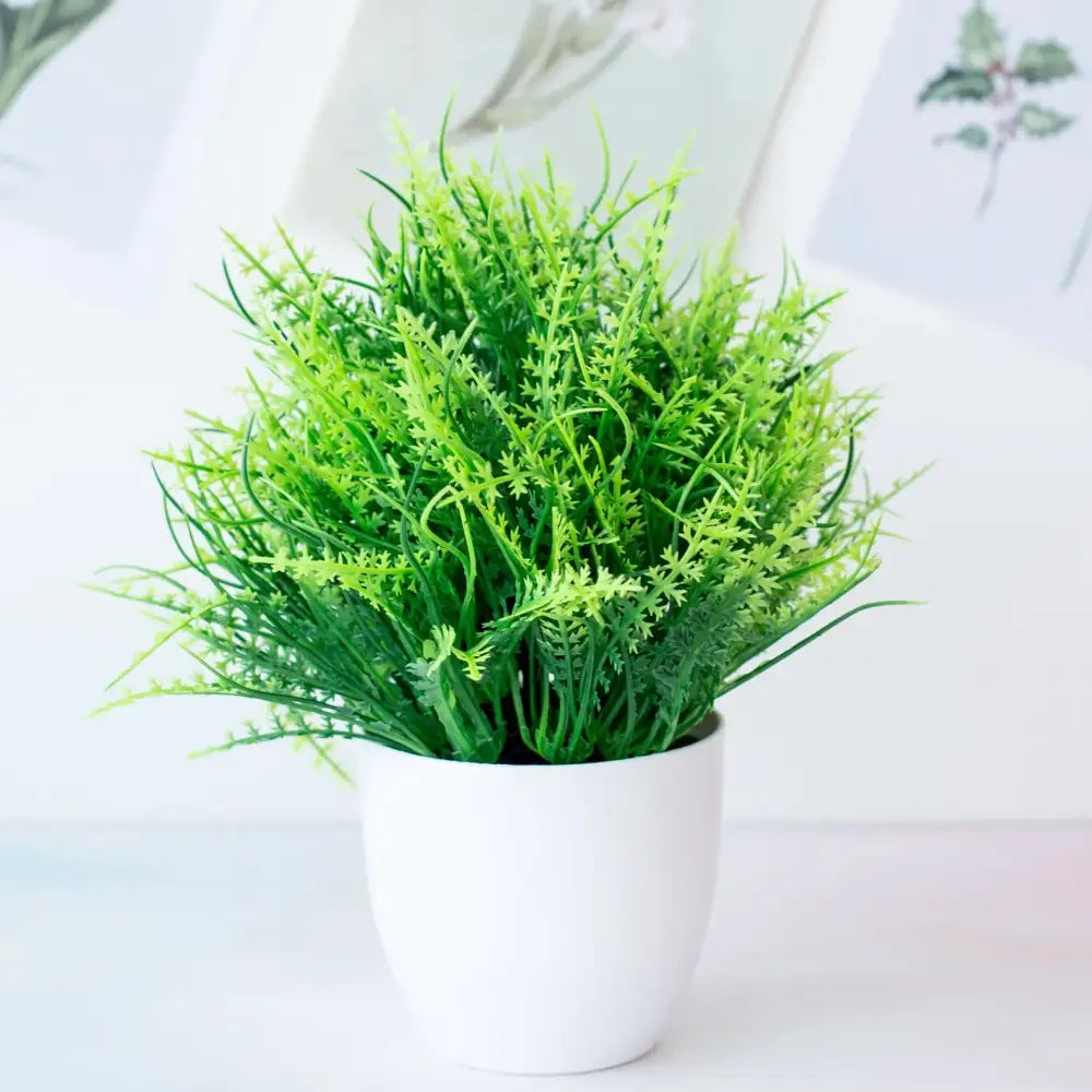 DecorBites™ Artificial Mini Plant Bonsai Greening Potted Desktop Simulation Green Plant