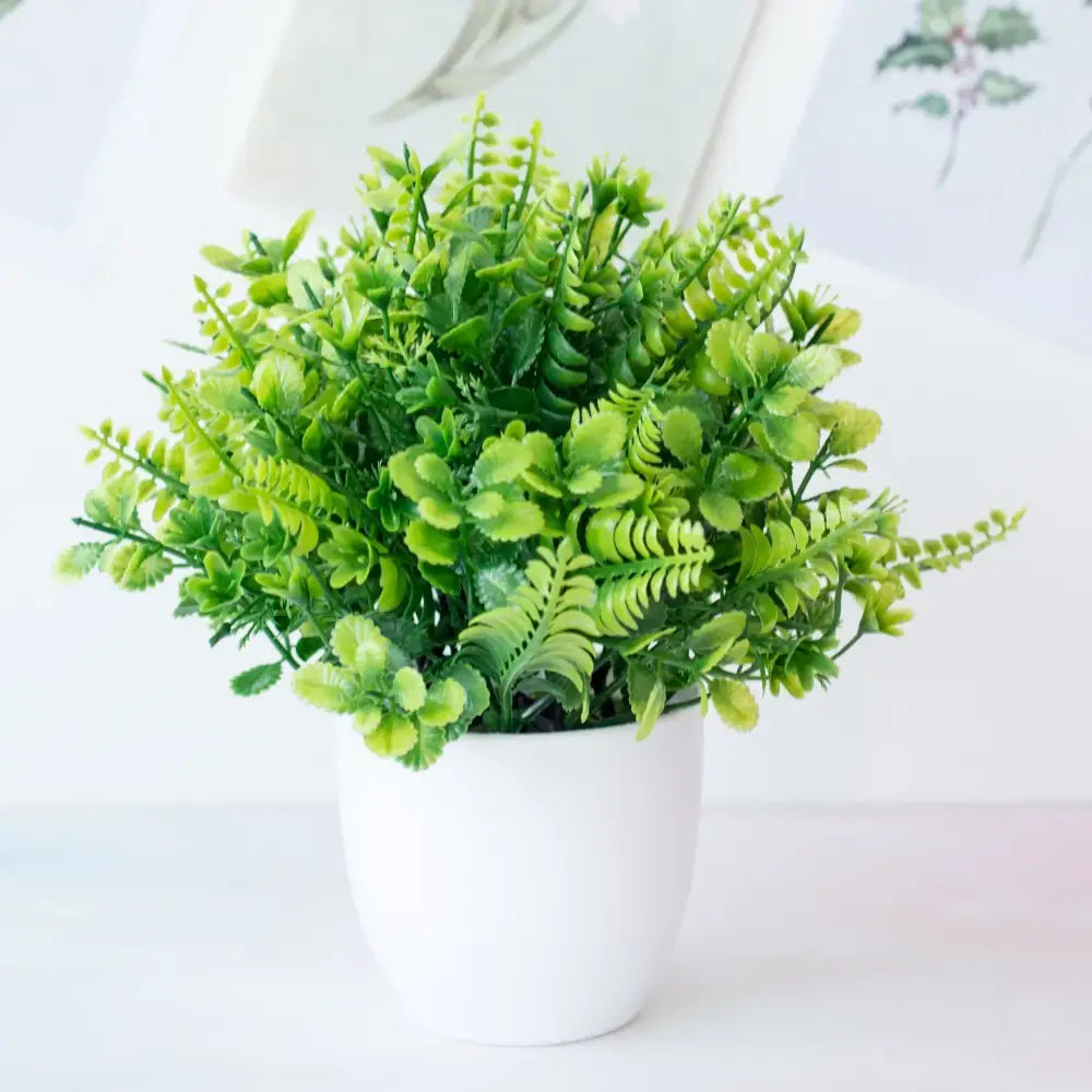 DecorBites™ Artificial Mini Plant Bonsai Greening Potted Desktop Simulation Green Plant