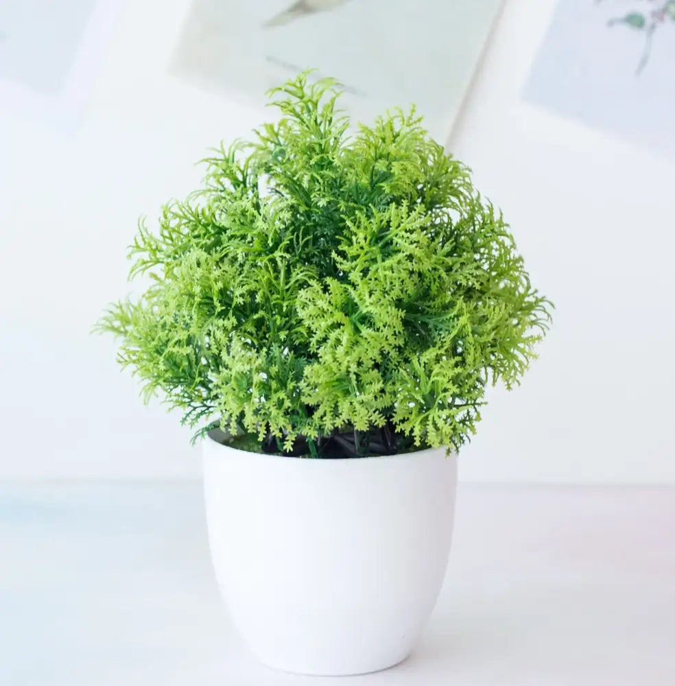 DecorBites™ Artificial Mini Plant Bonsai Greening Potted Desktop Simulation Green Plant