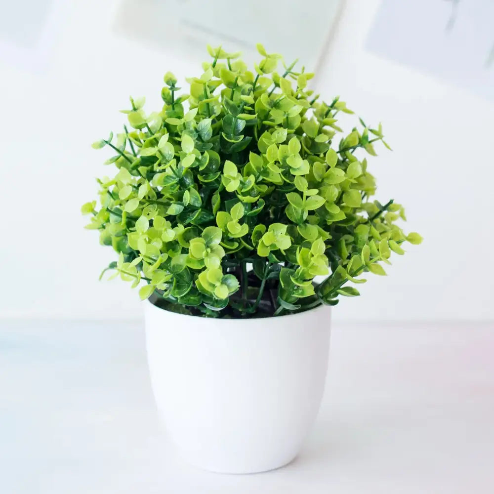 DecorBites™ Artificial Mini Plant Bonsai Greening Potted Desktop Simulation Green Plant