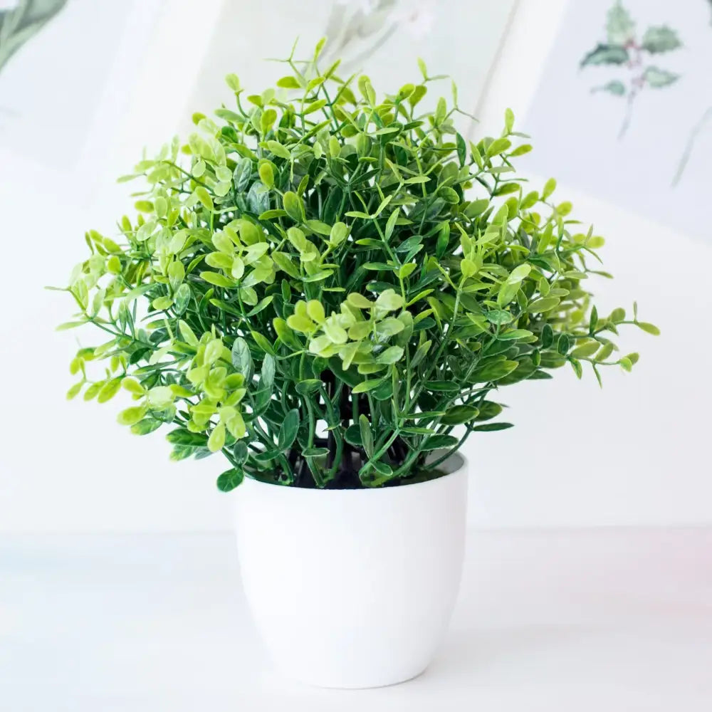 DecorBites™ Artificial Mini Plant Bonsai Greening Potted Desktop Simulation Green Plant