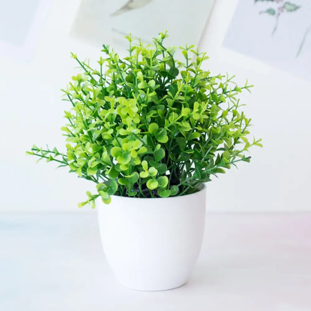 DecorBites™ Artificial Mini Plant Bonsai Greening Potted Desktop Simulation Green Plant