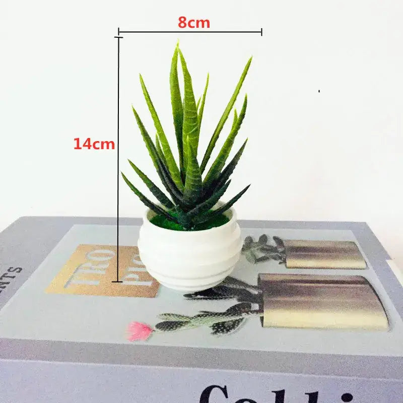 DecorBites™ Artificial Mini Plant Bonsai Greening Potted Desktop Simulation Green Plant