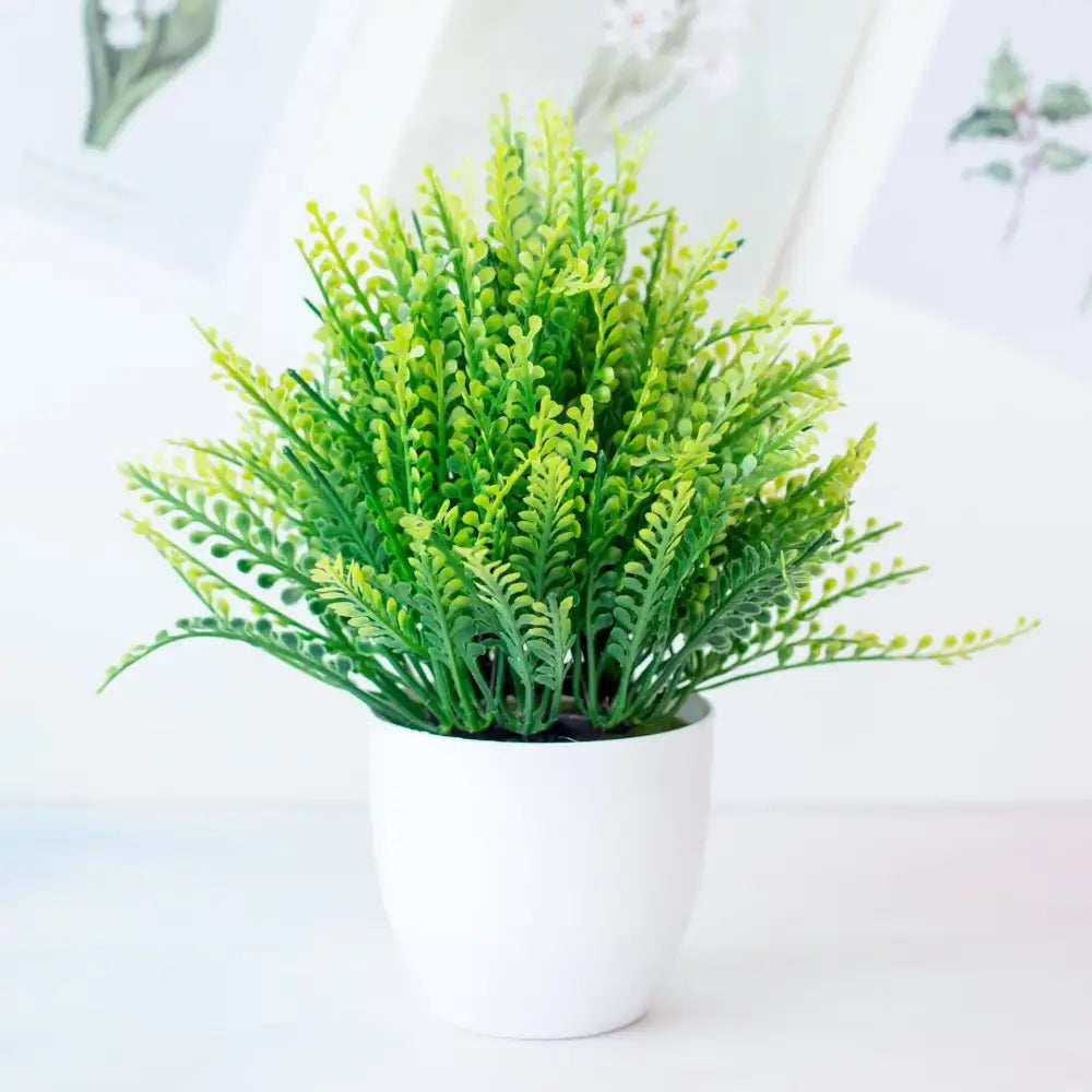 DecorBites™ Artificial Mini Plant Bonsai Greening Potted Desktop Simulation Green Plant