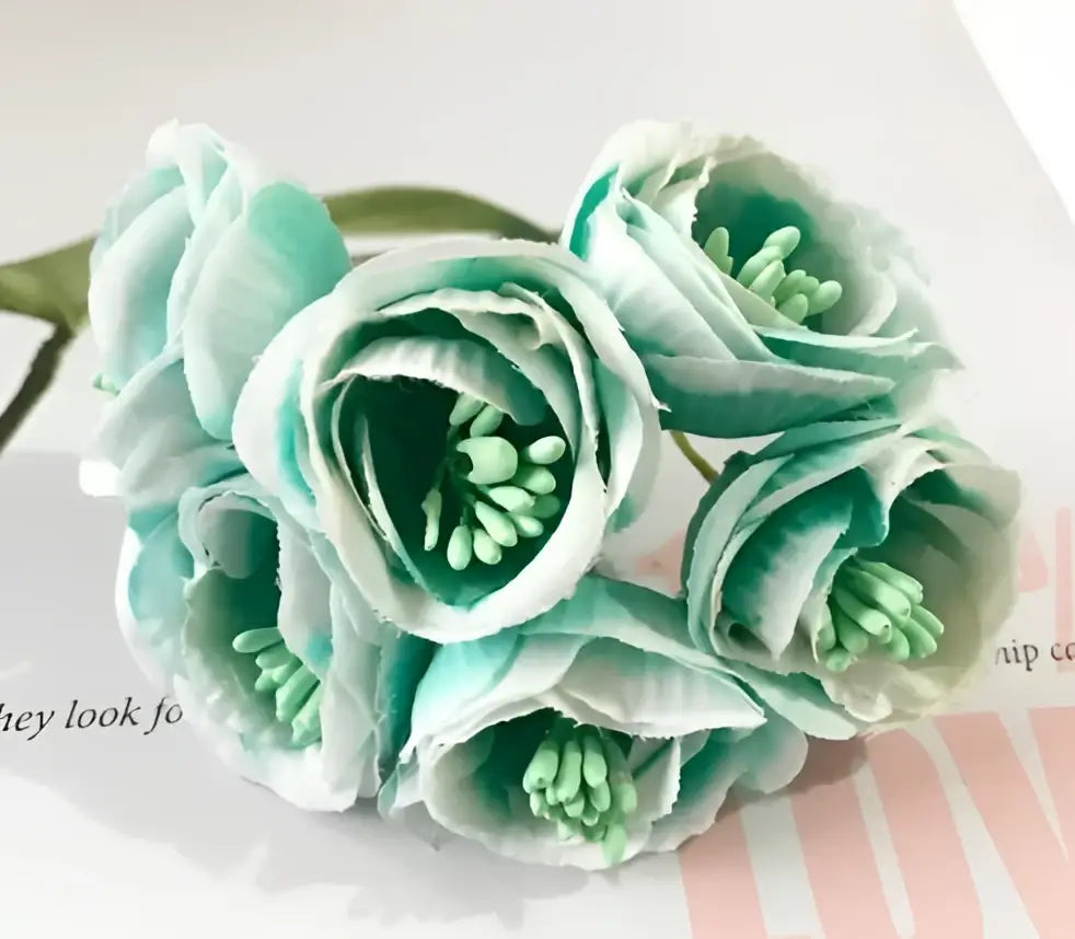 DecorBites™ Artificial Peony Tea Rose Camellia Silk Flowers for Home Garden Wedding