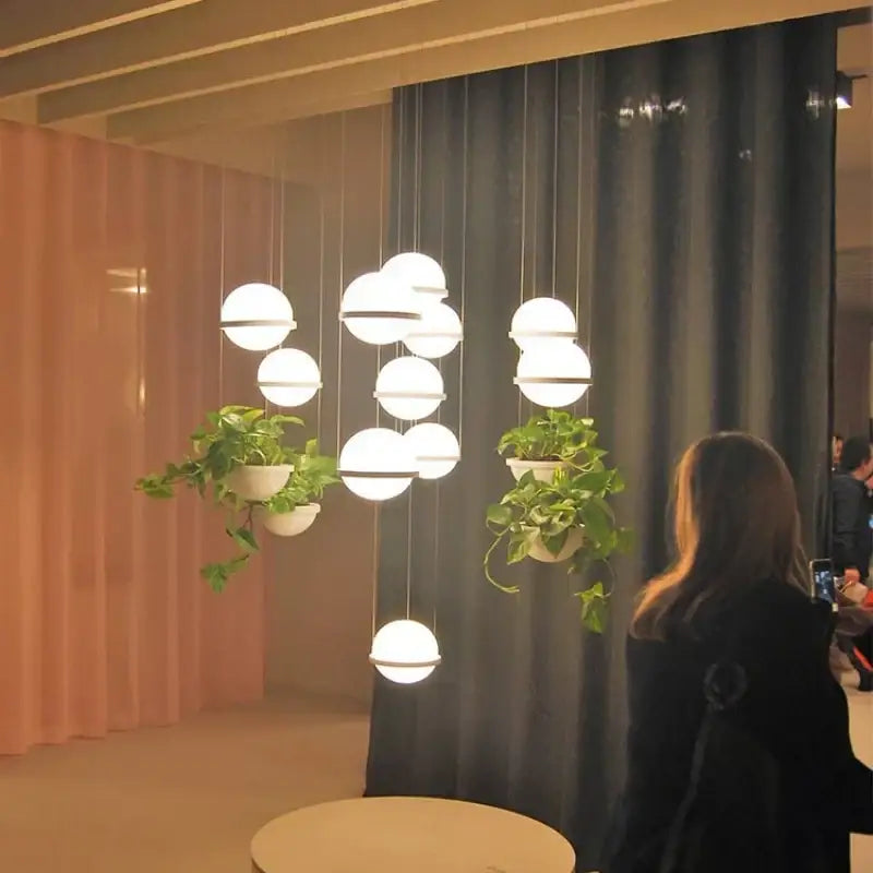 DecorBites™ Artificial Plant Pendant Light: Nordic DIY Sky Garden LED Hanging Lamp