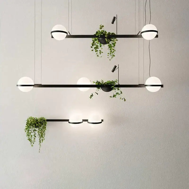 DecorBites™ Artificial Plant Pendant Light: Nordic DIY Sky Garden LED Hanging Lamp