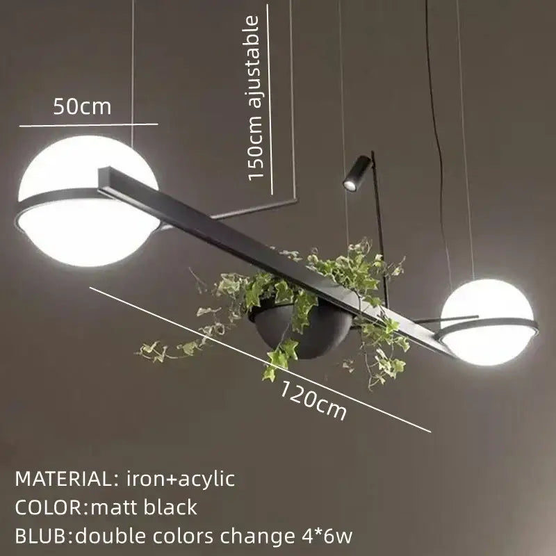 DecorBites™ Artificial Plant Pendant Light: Nordic DIY Sky Garden LED Hanging Lamp