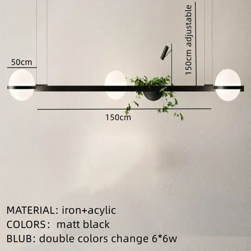 DecorBites™ Artificial Plant Pendant Light: Nordic DIY Sky Garden LED Hanging Lamp