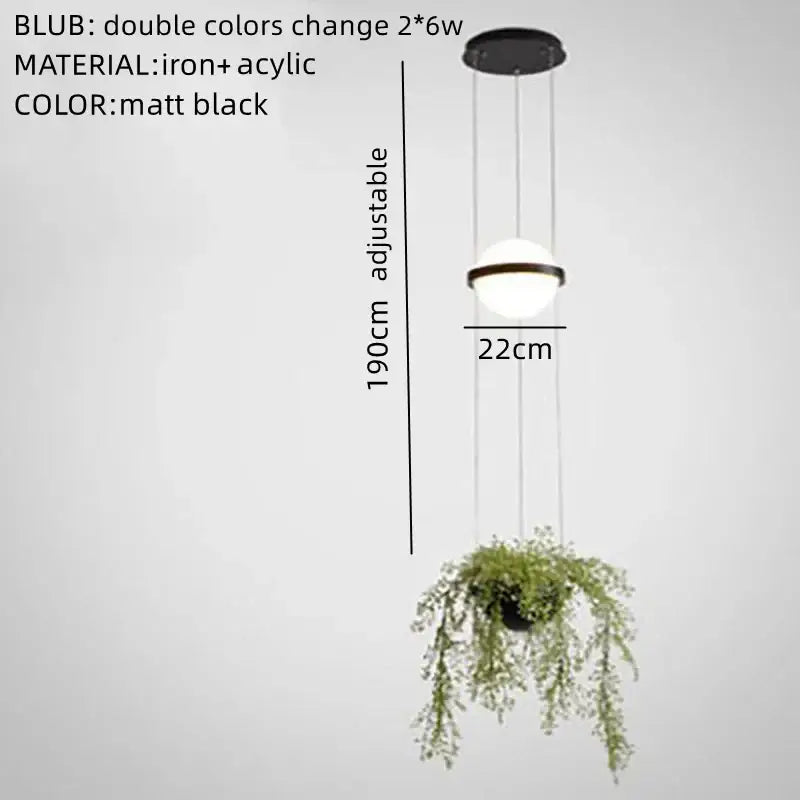 DecorBites™ Artificial Plant Pendant Light: Nordic DIY Sky Garden LED Hanging Lamp