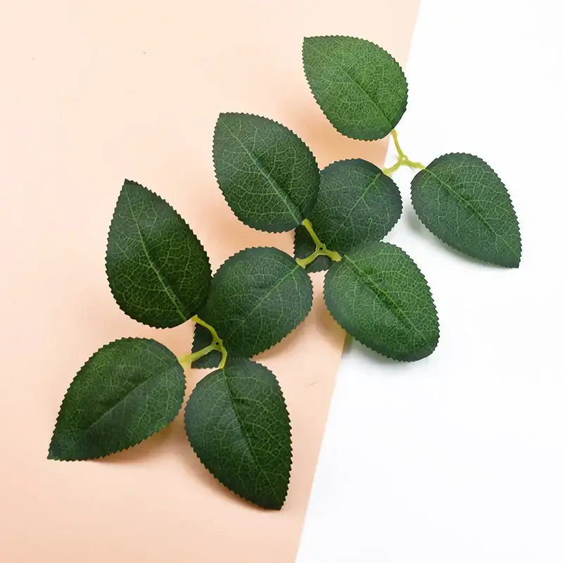 DecorBites™ Artificial Rose Leaf Wedding Home Decor Silk Greenery Wreaths DIY Crafts