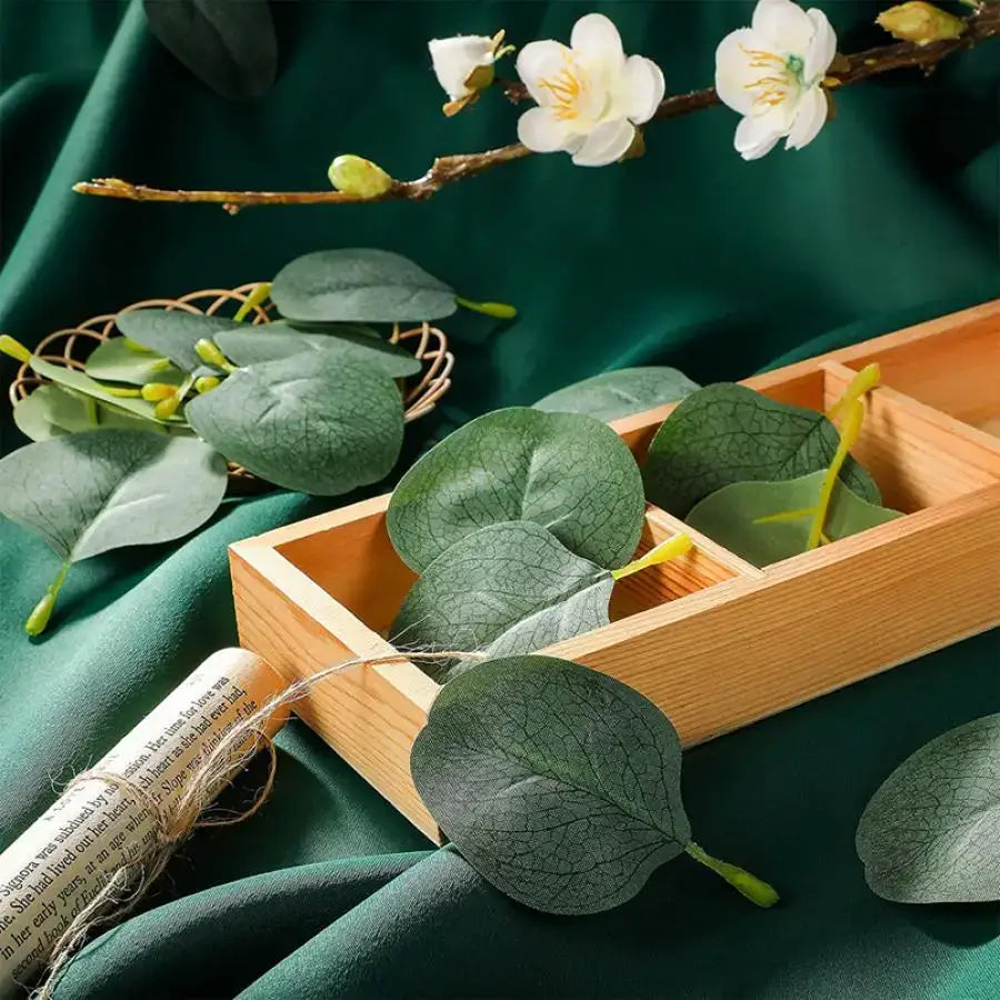 DecorBites™ Artificial Roses and Eucalyptus Home Wedding Christmas Decor Flowers