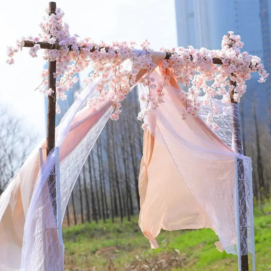 DecorBites™ Artificial Sakura Flowers Vine for Wedding Garden Decor