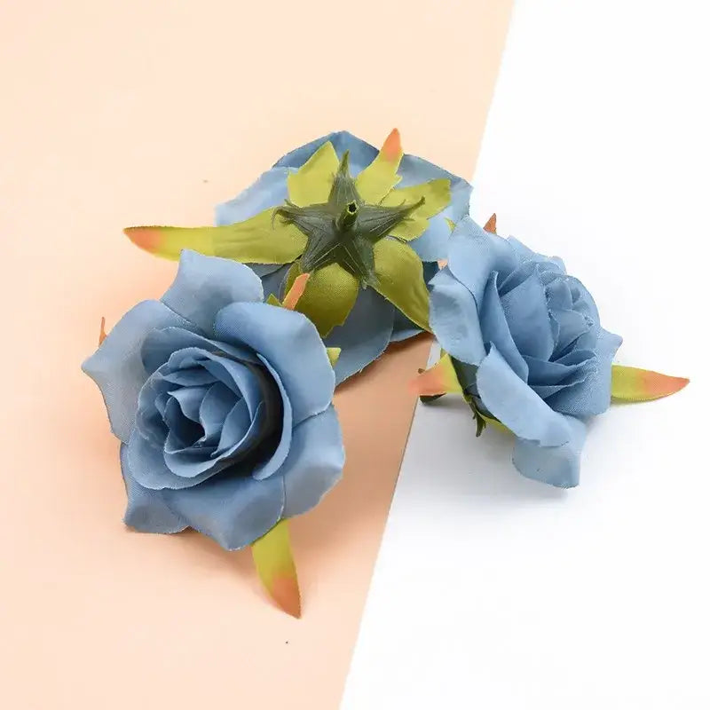 DecorBites™ Artificial Silk Roses Head Set for Wedding Home Decor DIY Wreath & Christmas