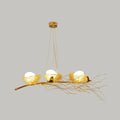 DecorBites™ Artistic Aluminum Wire Nest Island Lamp with Wood Egg and Bird: A Unique Suspension for Dining Room