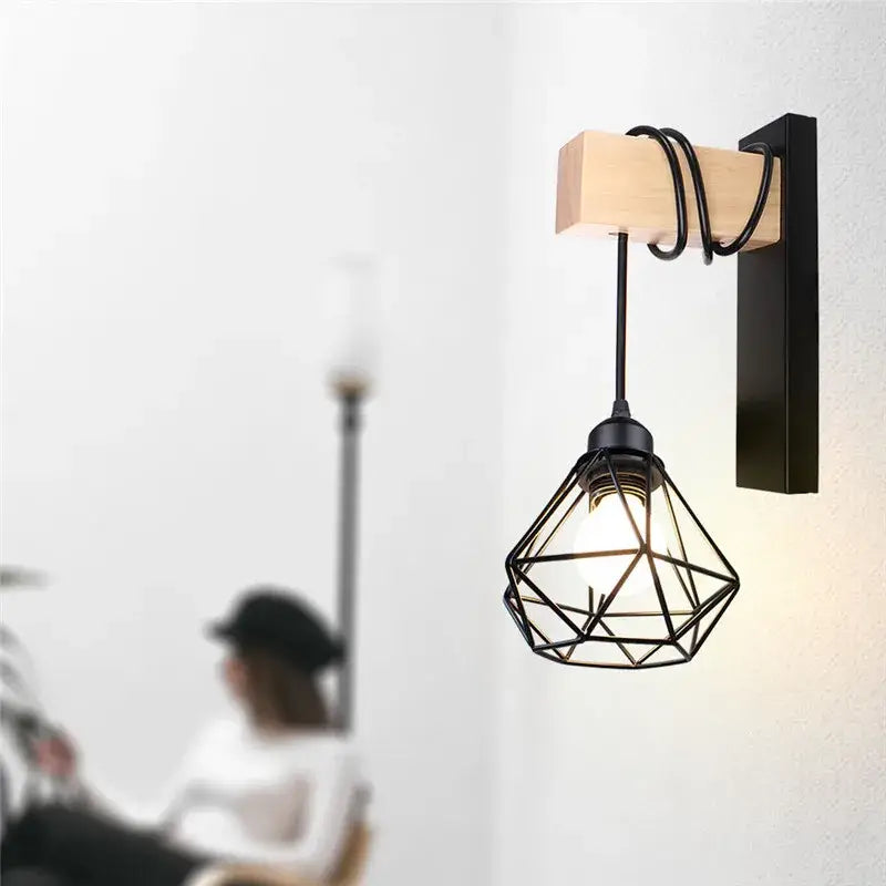 DecorBites™ Artistic Metal Iron Wall Lamp for Bedroom Livingroom Restaurant Bar Sconce