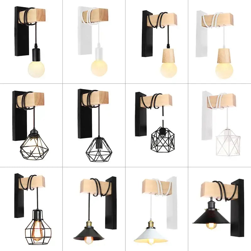 DecorBites™ Artistic Metal Iron Wall Lamp for Bedroom Livingroom Restaurant Bar Sconce