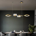 DecorBites™ Artistic Metal LED Ceiling Pendant Light for Dining Room - Gold Ring Island Fixture