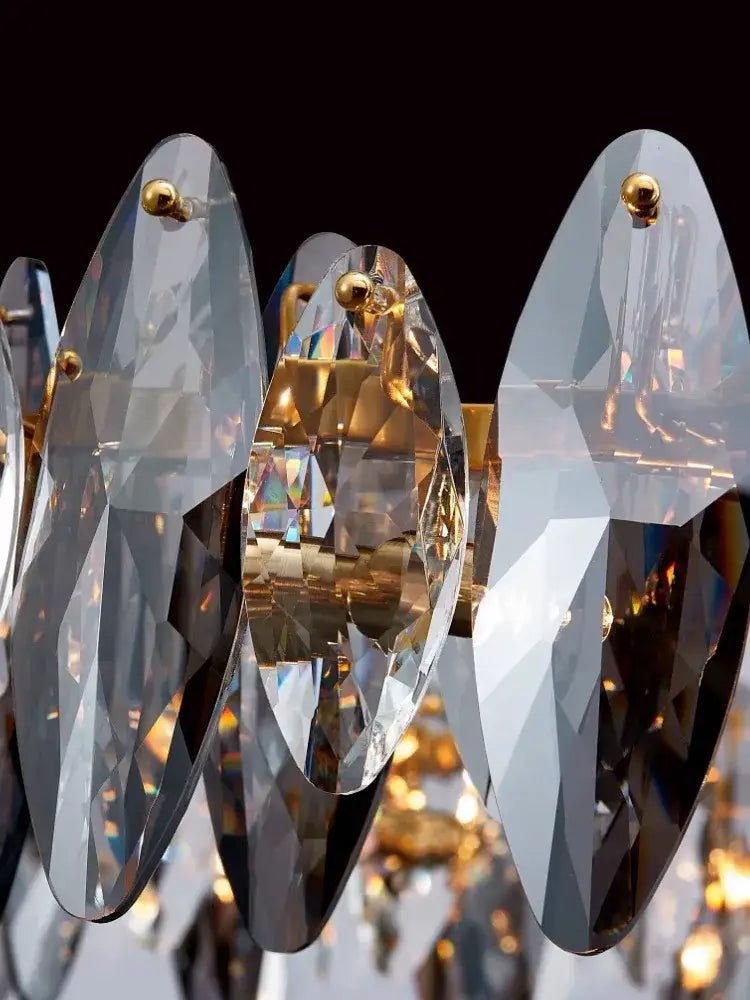 DecorBites™ Ash Crystal Ceiling Chandeliers: Modern Home Decor Hanging Lighting