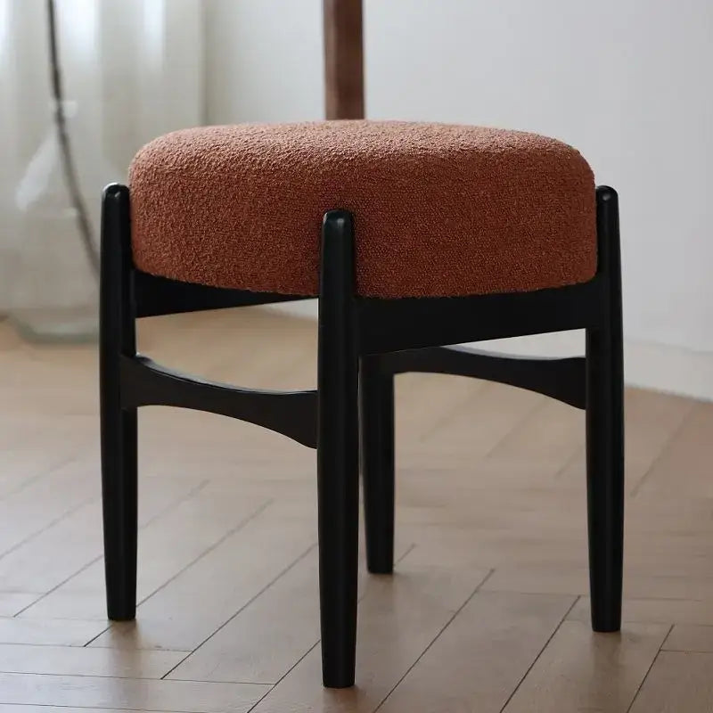 DecorBites™ Ash Wood Makeup Bench Dressing Chair for Small Spaces