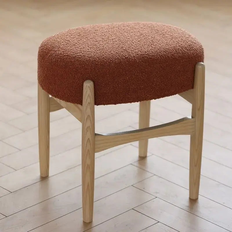 DecorBites™ Ash Wood Makeup Bench Dressing Chair for Small Spaces