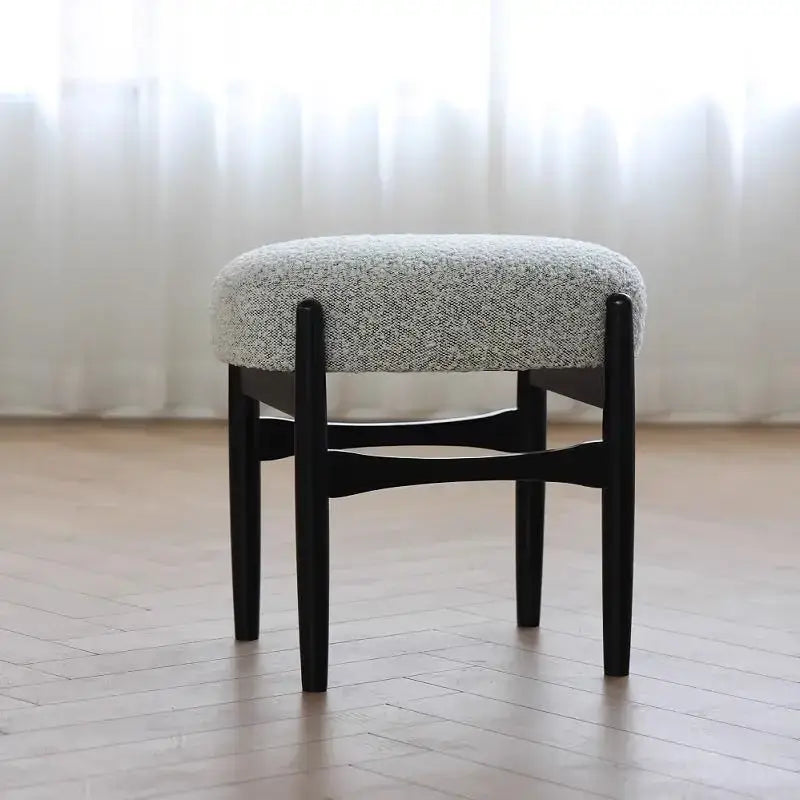 DecorBites™ Ash Wood Makeup Bench Dressing Chair for Small Spaces