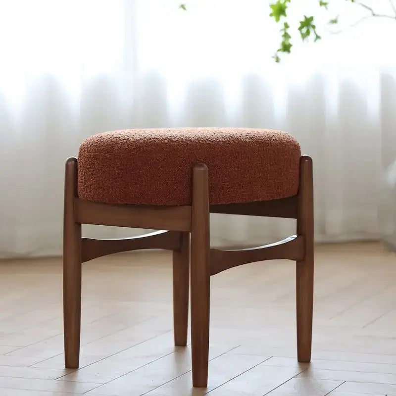 DecorBites™ Ash Wood Makeup Bench Dressing Chair for Small Spaces